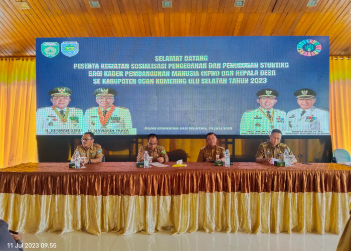 Upaya Cegah Stunting, Bupati Gelar Rapat Sosialisasi Kader dan Kades OKU Selatan