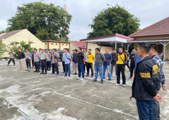 Polres OKU Selatan menggelar ujian menembak bagi personel