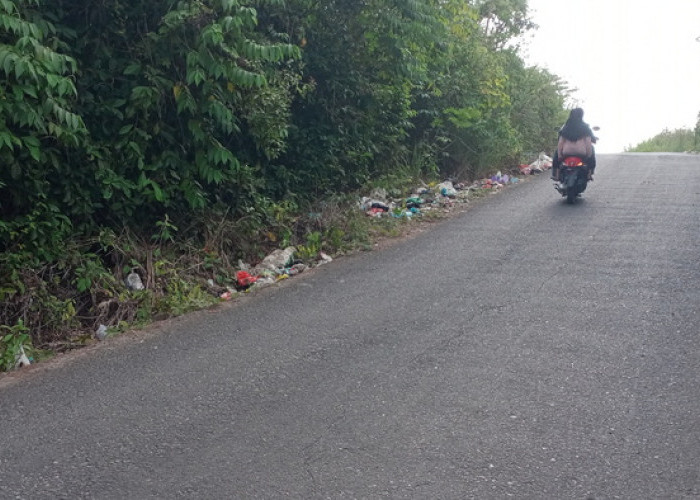 Warga Geram Jalan Lintas Jadi TPA Sampah Liar