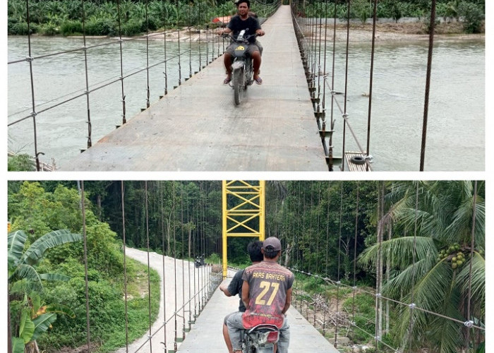 Berdiri Kokoh, Warga Mulai Manfaatkan Jembatan Sukaraja 2