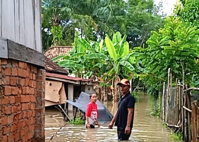 Banjir rendam puluhan rumah warga Desa Tanjung Dalam Muara Enim