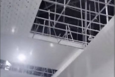 NYARIS TIMPA ANAK POCIL: Plafon Gedung Serbaguna Muaradua Ambruk, Warga Desak Perbaikan Cepat