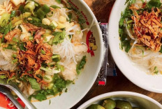 Menikmati tekwan Palembang ala masa kini, pakai mie instan