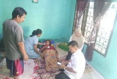 Ajak Bidan dan Perangkat Kelurahan, Lurah Pasar Muaradua Jenguk Warga Sakit hingga Antar ke RSUD