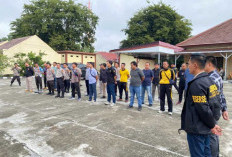 Polres OKU Selatan menggelar ujian menembak bagi personel