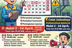 PLN Jadwalkan Pemadaman Bergilir di OKU Selatan Selama April 2026