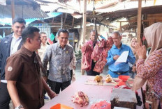 Asisten Perekonomian OKU Selatan Hadiri Pemantauan Satgas Saber Pangan di Pasar Saka Selabung
